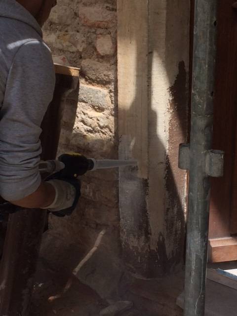 Rénovation du grès par cryogénie Benfeld 1